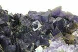 Phenomenal, Purple-Green Cubic Fluorite Crystal Plate - China #128797-3